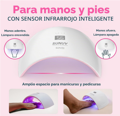 Lámpara de Uñas de Terapia de Luz - Herramienta de Uñas SUNUV